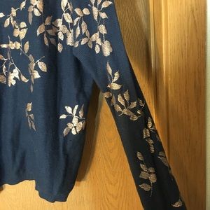 Foil printed knit sweater from Anthropologie